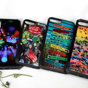 TPU+ PC Glass colored painting for iphone7 plus, durable case with unique design