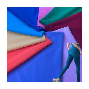 Cheap Breathable Waterproof 4 Way Stretch Tricot Knit Fabric for Gym Tights Width 142-155cm for sale