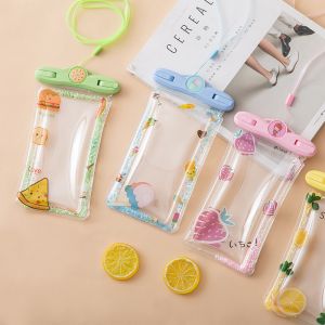 Universal Waterproof Phone Case PVC Fruit Photo Print Senstive Touch Screen