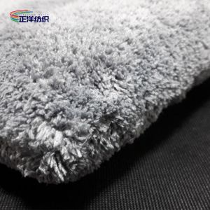 28x16cm 70% Polyester 30% Polyamide Grey Microfiber Cloth Car Washing Glove Mitt