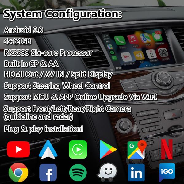Lsailt 4+64GB NISSAN Multimedia Interface For 2018-2020 Patrol Y62 With Android Auto Carplay