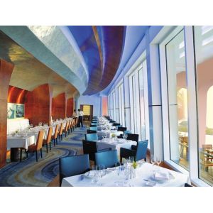 China Elegant Hotel Lobby Furniture Leather Lounge Chairs With Dining Table on sale