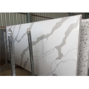 Cheap Engineered Artificial Stone Calacatta White Quartz Stone Large Slab for sale