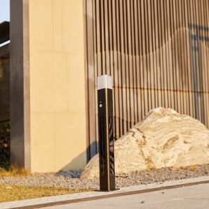 Body Induction Solar Powered Bollard Lights Cast Aluminium App Control