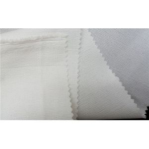 PA / PES Coating Fusible Interfacing 100% Polyester Double Dot Woven For Women