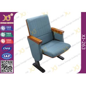 Molded Foam Low Back Auditorium Seat Chairs With MDF Writing Pad Spring Return