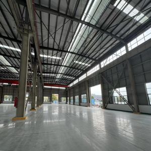 Customized Steel Structure Workshop Building , Prefabricated Light Metal Frame