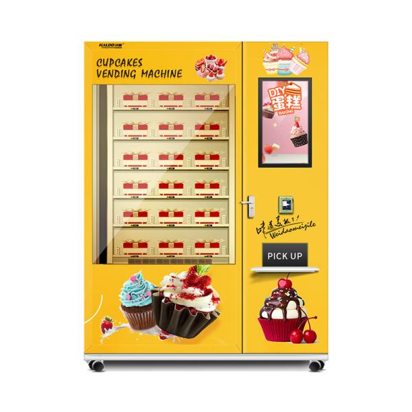 Quality Large Capacity Slice Cake And Cupcakes Vending Machine With Cooling And Elevator System wholesale