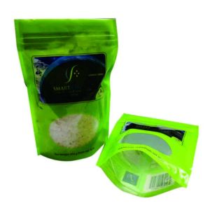 Resealable Custom Food Packaging Bags Foil ziplockk Pouches With Window OEM /