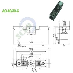 PBT M4 Steel Screw With Cover For Power 690V 5A Din Rail Mounting Accessories