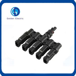 DC Solar PV Power Connectors PV004-T5 for Solar Power System 5 in 1 Branch T