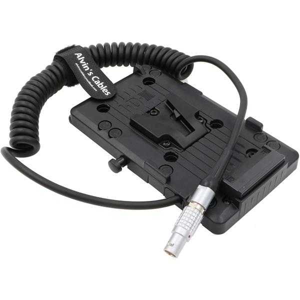 V-Mount Battery Plate For Red Scarlet Epic Camera With 6 Pin Coiled Power Cable