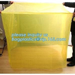 Cheap LDPE 100mic clear plastic anti aging UV resistant dust proof waterproof reusable pallet cover, Dust proof Waterproof Pla for sale