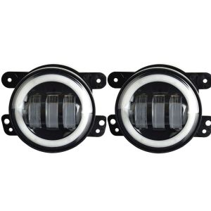 4-inch 30W*2 CREE LED Fog Lights Halo Ring Angel Eyes for Jeep Wrangler 97-16 JK