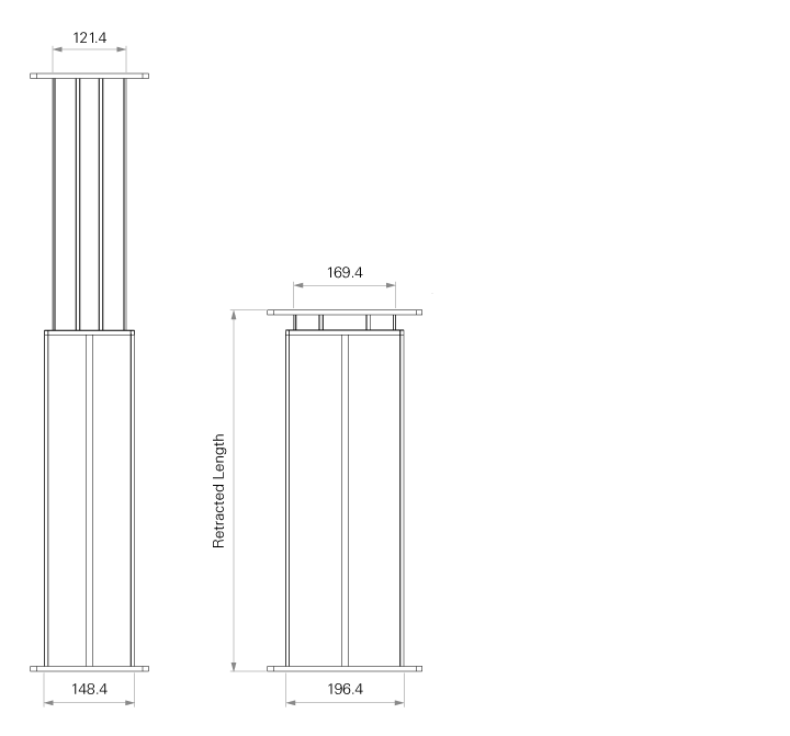 450KG Industrial Lifting Column Kit with Synchronization Control 12V 24V