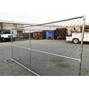 Metal Steel 3.2mm Site Security Fencing Construction Galvanized Chain Link