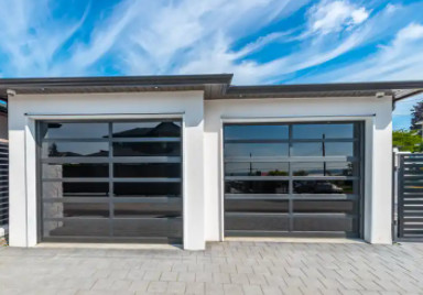 Powder Coating Water Tightness Class 3 Transparent Glass Sectional Garage Door