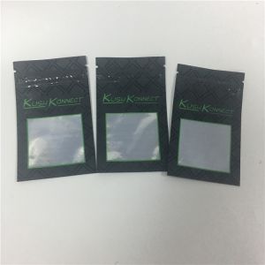 UV print KUSH PE Prevent children from opening tobacco bags with window