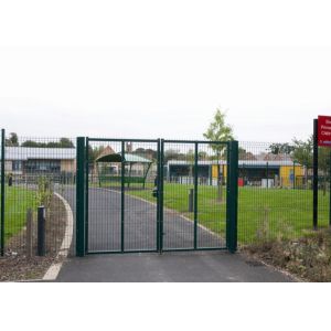 1.8x1m Double Fence Gate Pre Galvanized Pvc Coated Welded Wire Mesh