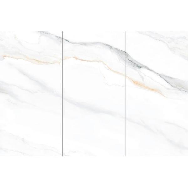 Carrara White Polished Glazed Porcelain Tile 900x1800mm Non-Slip