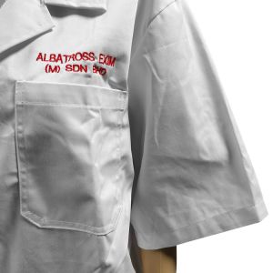 Dustproof ESD Workwear Spandex Cuff Polyester Lint Free Lab Smock For Cleanroom