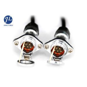 Waterproof 7 Pin Car Reverse Camera Cable With Nickle Plated Connector