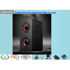 6W 52mm Wooden Bluetooth Speaker Dual Horn 1500MA TF Card HIFI Effect