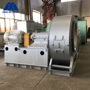 Anti Abrasive High Pressure Centrifugal Fan With Coupling Driving White Grey