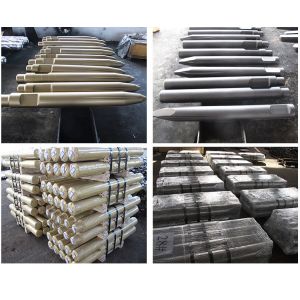 Excavator Hydraulic Breaker Chisel Tool Blunt Wedge Type 68mm 135mm 140mm