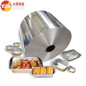 China 8006 Alloy H22 100mic Aluminum Foil Jumbo Roll Food Grade Container Foil on sale
