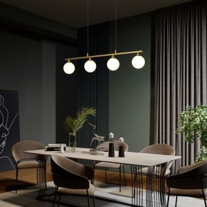 LED black pendant light Vintage glass ball lamp Horizontal Type Pendant Lamp(WH
