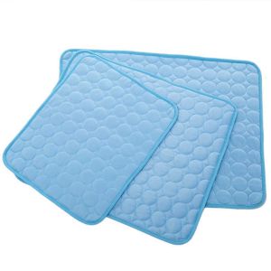 Summer Mat Cooling Ice Silk Pad Washable Pet Cooling Pad Folding Dog Cat Mat