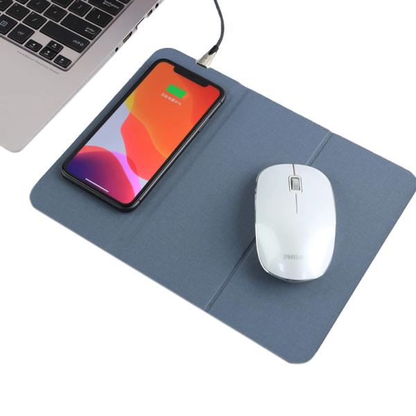 Quality Multifunction Eco-Friendly Folding Phone Holder Mouse Mat RPET Wireless Charging Mouse Pad wholesale