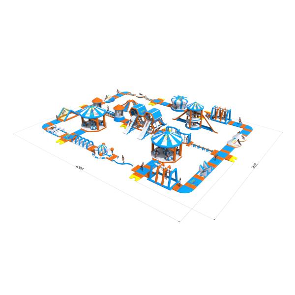 0.9mm Inflatable Aqua Park Floating Slide Sport Platform