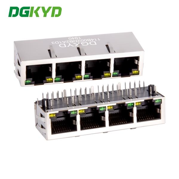 Quality Four In One RJ45 Connector, 100Mbps Integrated Filter With Light Strip And Shielding Shell DGKYD114B002DB2A1D3 wholesale