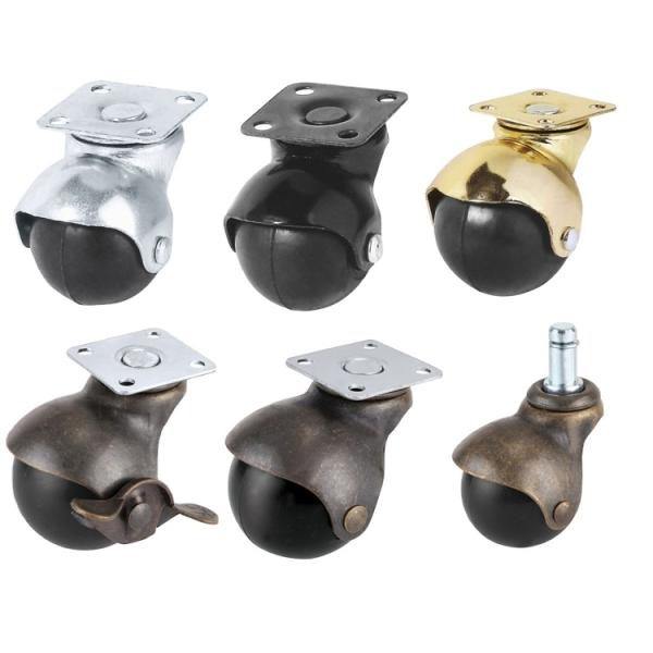 Quality 19-24mm TPR Plastic Soft Casters Wheels 144Lbs Load Capacity wholesale