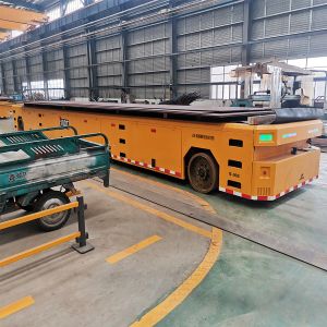 Battery Operated 100T Heavy Duty Transfer Cart For Automatic Industrial Workshop