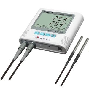 Cheap Dual Temperature Humidity Data Logger With Alarm Function High Accuracy for sale