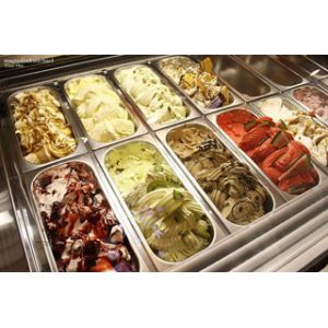Commercial 1100W Gelato Ice Cream Display Freezer With 8 / 10 / 12 / 20 Pans