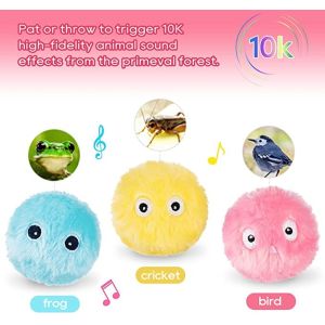 Fluffy Plush Kitten Catnip Automatic Cat Ball Fun Toys For Cat Exercise