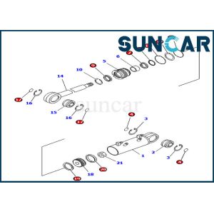 Blade Tilt Cylinder Seal Kit 707-99-34590 Komatsu Replacement Kits For D41P-6K