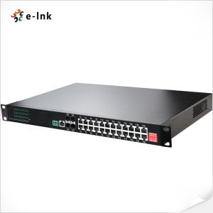 China Industrial L2 Managed Ethernet Switch 24 ports Rackmount  IP40 Aluminum Case on sale