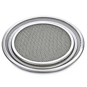 Seamless Rim Aluminium Pizza Pan , Round Pizza Trays Cookware Bakeware 1mm