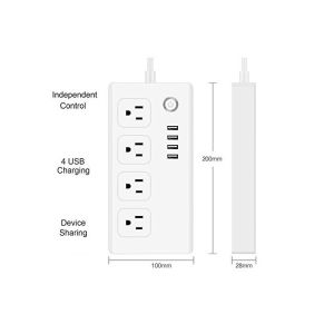 Wifi Smart Extension Socket Plug Mobile Remote Controlled Wifi Smart Home Plug