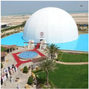 Custom Galvanized steel poles PVC glamping Geodesic Dome Tent House