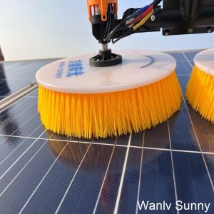 Lithium Battery-Driven Solar Panel Brush for Cleaning Residential PV Arrays and