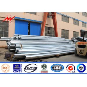 8 Sided Double Circuit Galvanized Steel Pole For 165kv Electrical Transmission