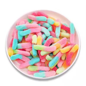 OEM Custom Fruit Soft Candy Gummy Bear Bulk Gummy Worms Multi Colored