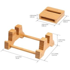 Portable Adjustable Bamboo Laptop Stand Vertical Personalised