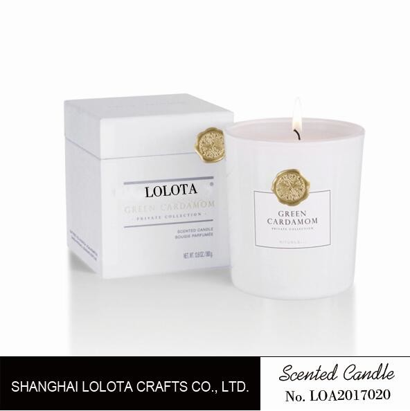 Quality Aromatherapy Home Scented Candles All Natural Soy Wax White Bottle With Gift Box wholesale